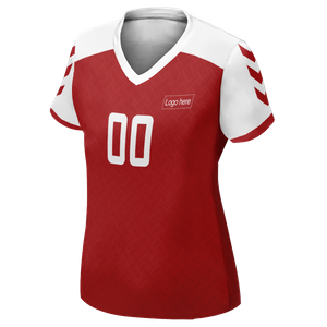 女子限定 デンマーク ワールドカップ カスタム サッカー ジャージー 絵付き